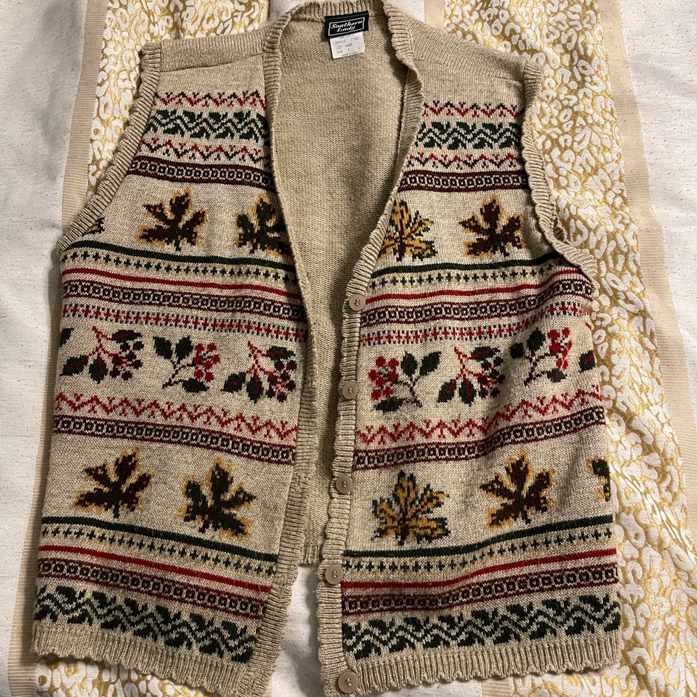 Vintage Southern Lady Vest Size L